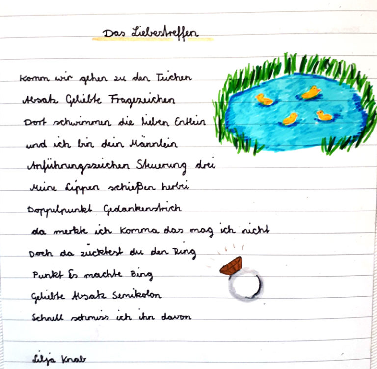 Gedichte Klasse 6 übungen Pdf